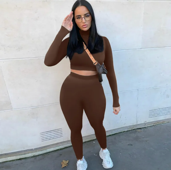 Women's Two-Piece Solid color Set