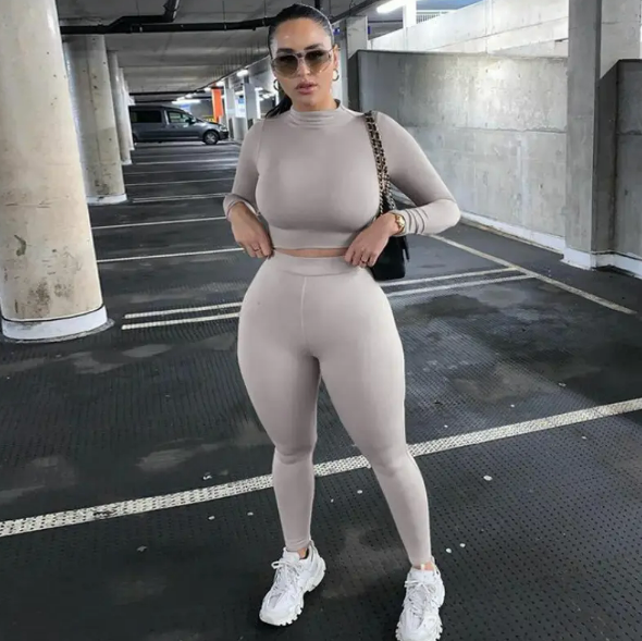 Women's Two-Piece Solid color Set