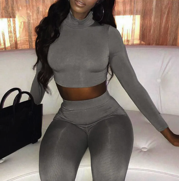 Women's Two-Piece Solid color Set