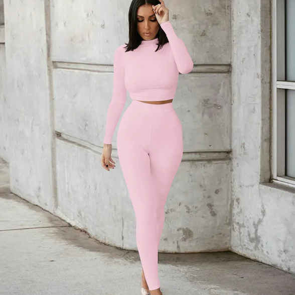 Women's Two-Piece Solid color Set
