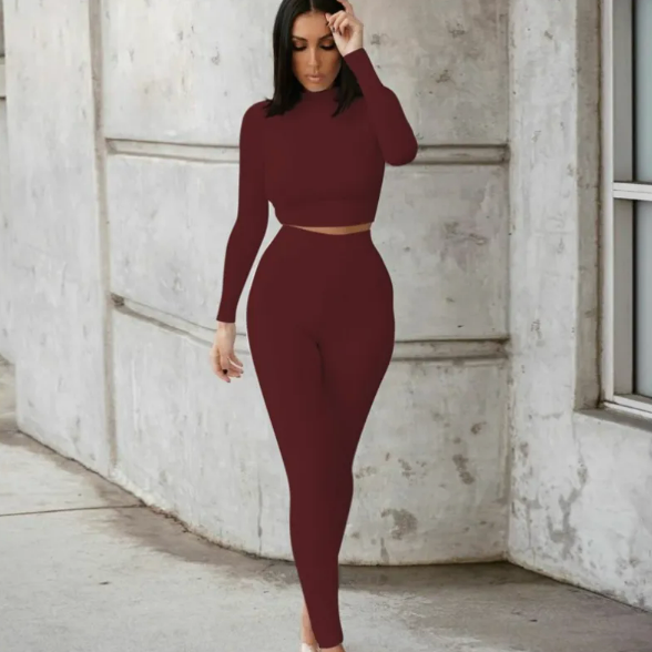 Women's Two-Piece Solid color Set
